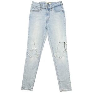 Levi's Light Wash Jeans 721 High Rise Skinny Distressed Women Size 27
